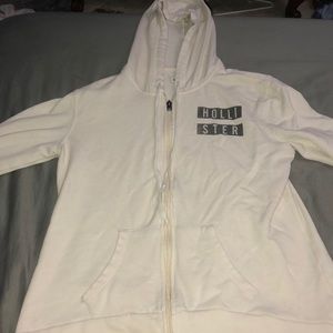 Hollister Cream Zip-up Hoodie